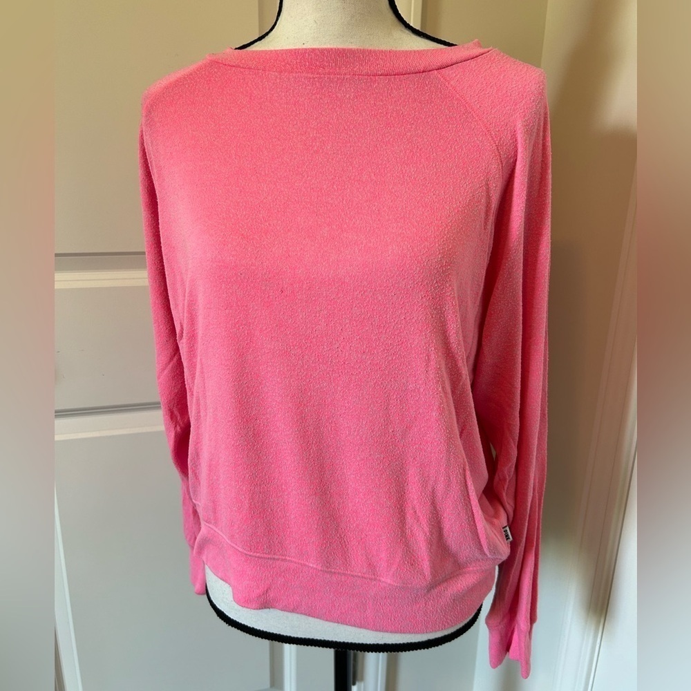 PINK long sleeve classic crew neck